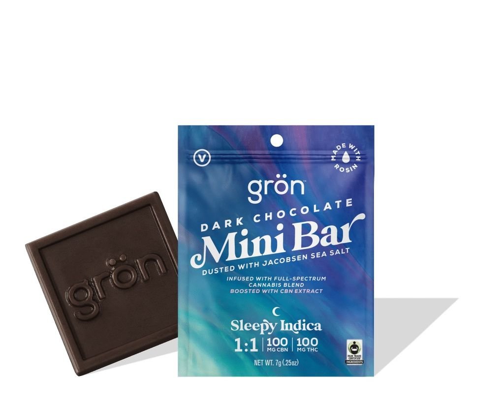 Mini Bar Dark Chocolate Indica Rosin Enhanced Chocolate 100mg
