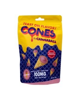 Strawberry Cones Chocolate 100mg