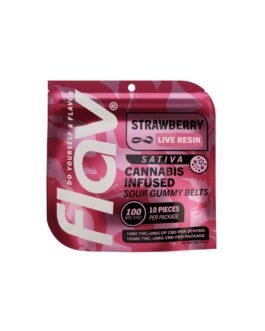 Strawberry Live Resin Gummy Belts 100mg